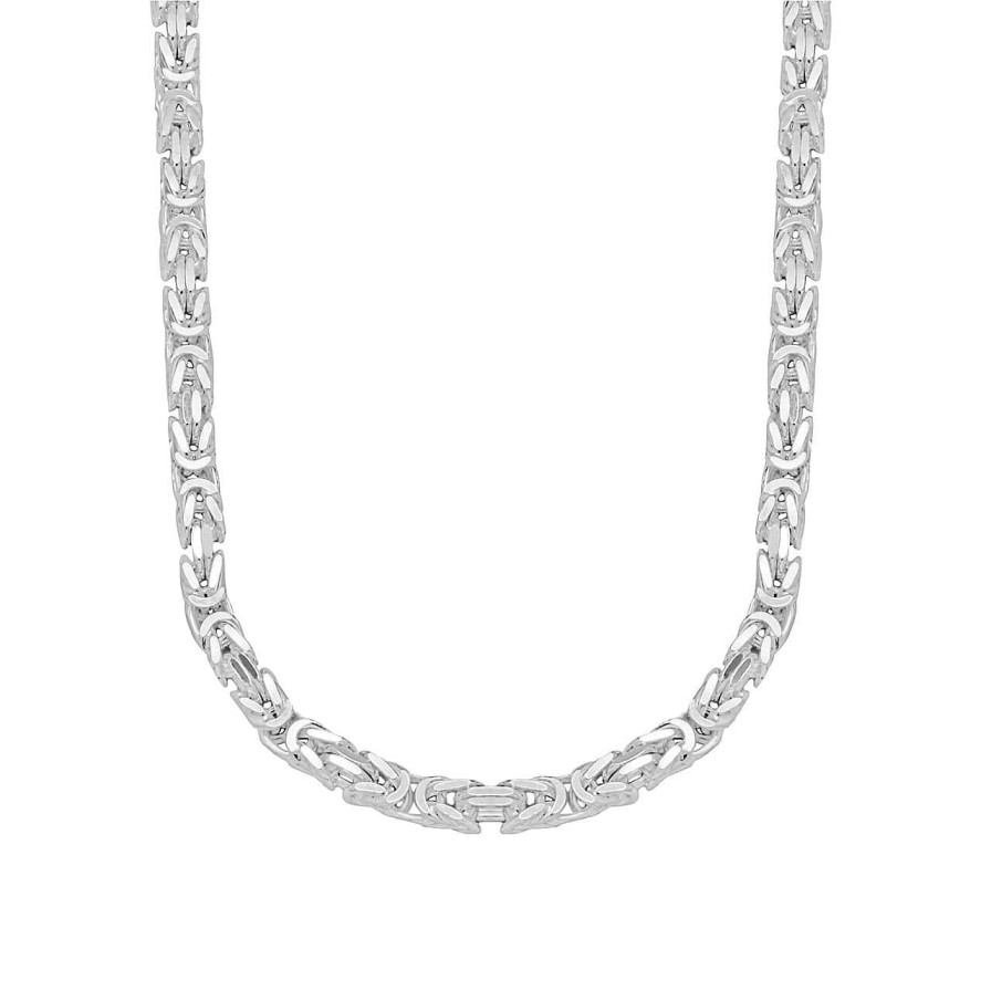 Men CANDY | Byzantine Chain Necklace Heracles 7.7 Mm, 925 Sterling Silver