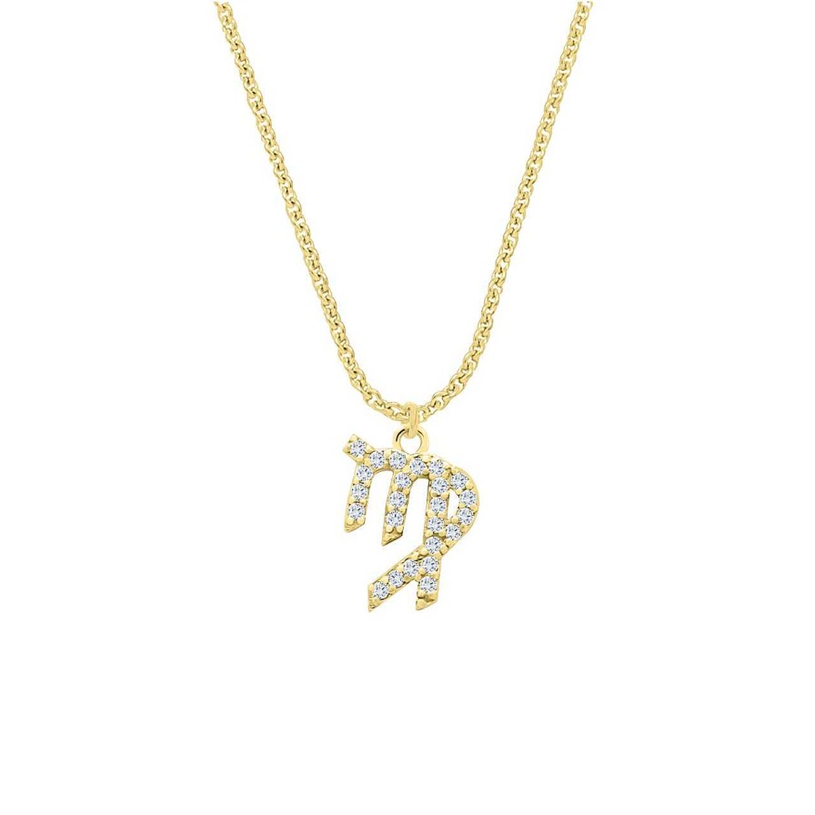 Necklaces CANDY | Necklace Zodiac Virgo, 925 Sterling Silver, Gold-Plated