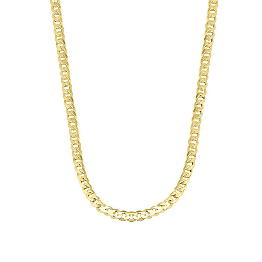 Men CANDY | Curb Chain Necklace Hemera 4.9 Mm, 925 Sterling Silver, Gold-Plated