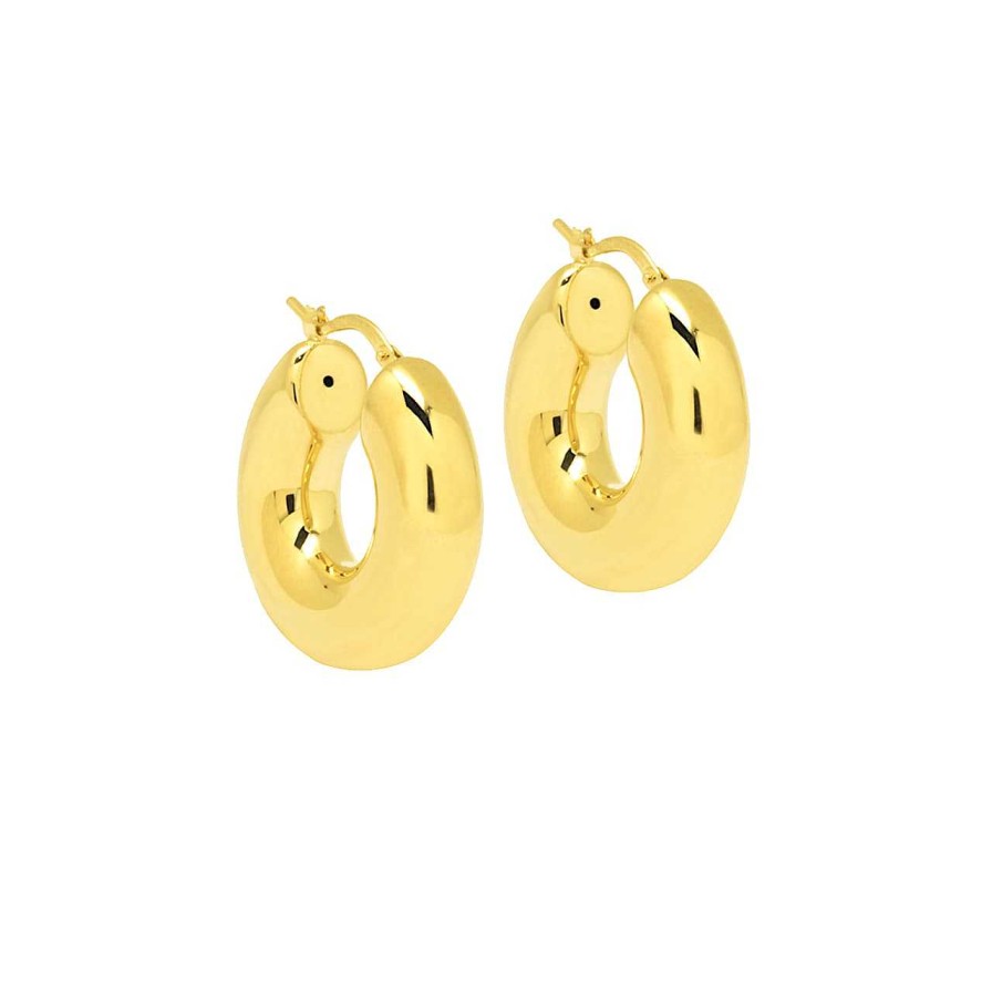 Earrings CANDY | Hoop Earrings Dunlin, 925 Sterling Silver, Gold-Plated