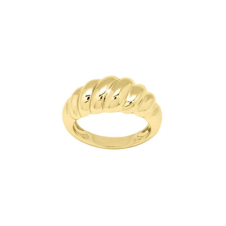 Rings CANDY | Ring Croissant, 925 Sterling Silver, Gold-Plated