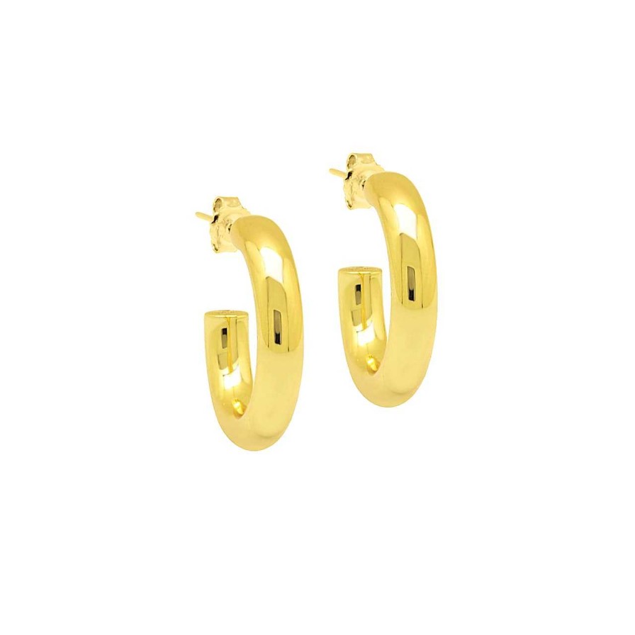 Earrings CANDY | Hoop Earrings Ellen, 925 Sterling Silver, Gold-Plated