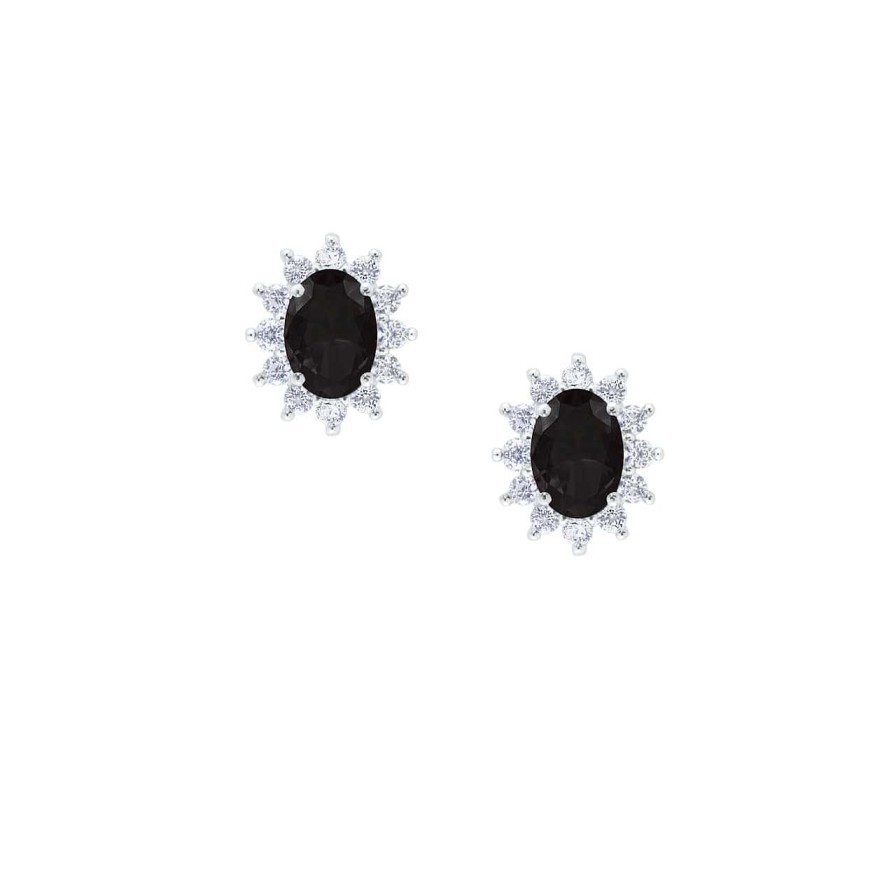 Earrings CANDY | Earrings Royal, 925 Sterling Silver, Black