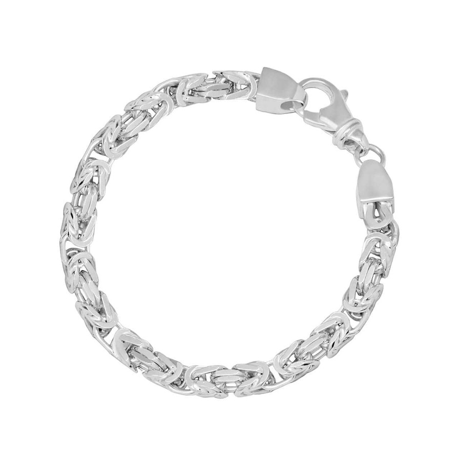 Men CANDY | Byzantine Chain Bracelet Heracles 5.9 Mm, 925 Sterling Silver